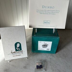 WDCC Disney Dumbo Simply Adorable Figurine, Print, Pin, Ornament Set Of 4 COA